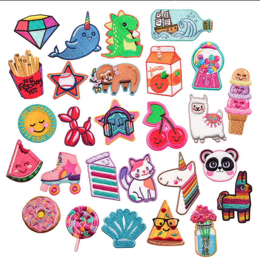 Phone Accessories Pictures - 10 Pcs Food Animals Embroidery Patches